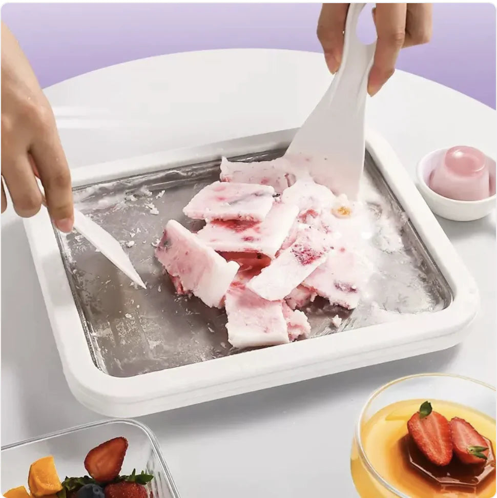 Compact Household Fried Ice Cream Maker